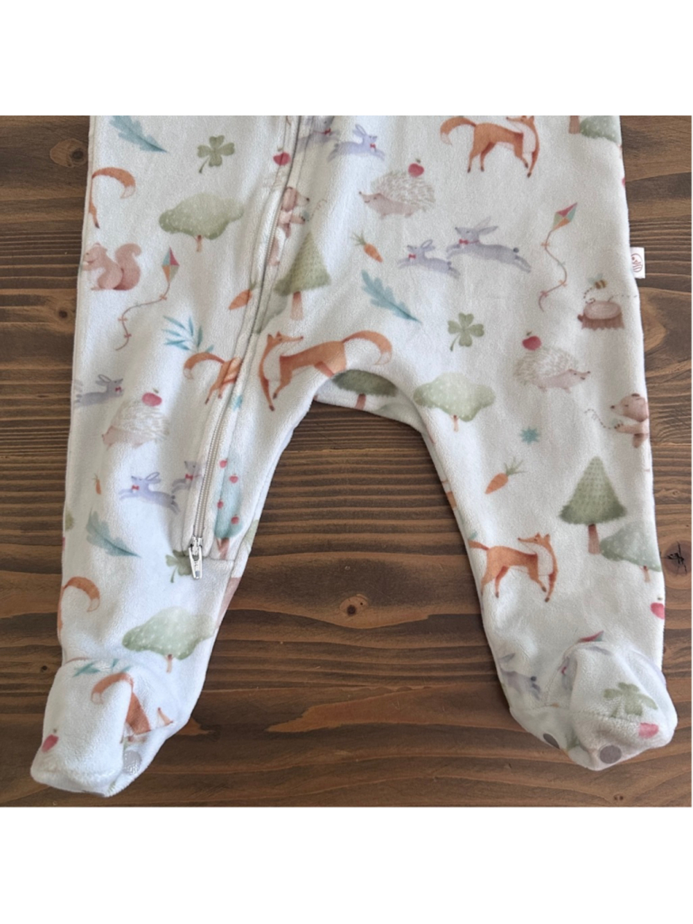 Romeo Baby Footie 12-18M Woodland Animal Fleece Sleeper - Picture 4 of 5